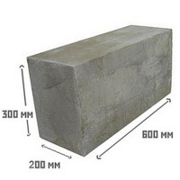 Пеноблок перегородочный 100*300*600